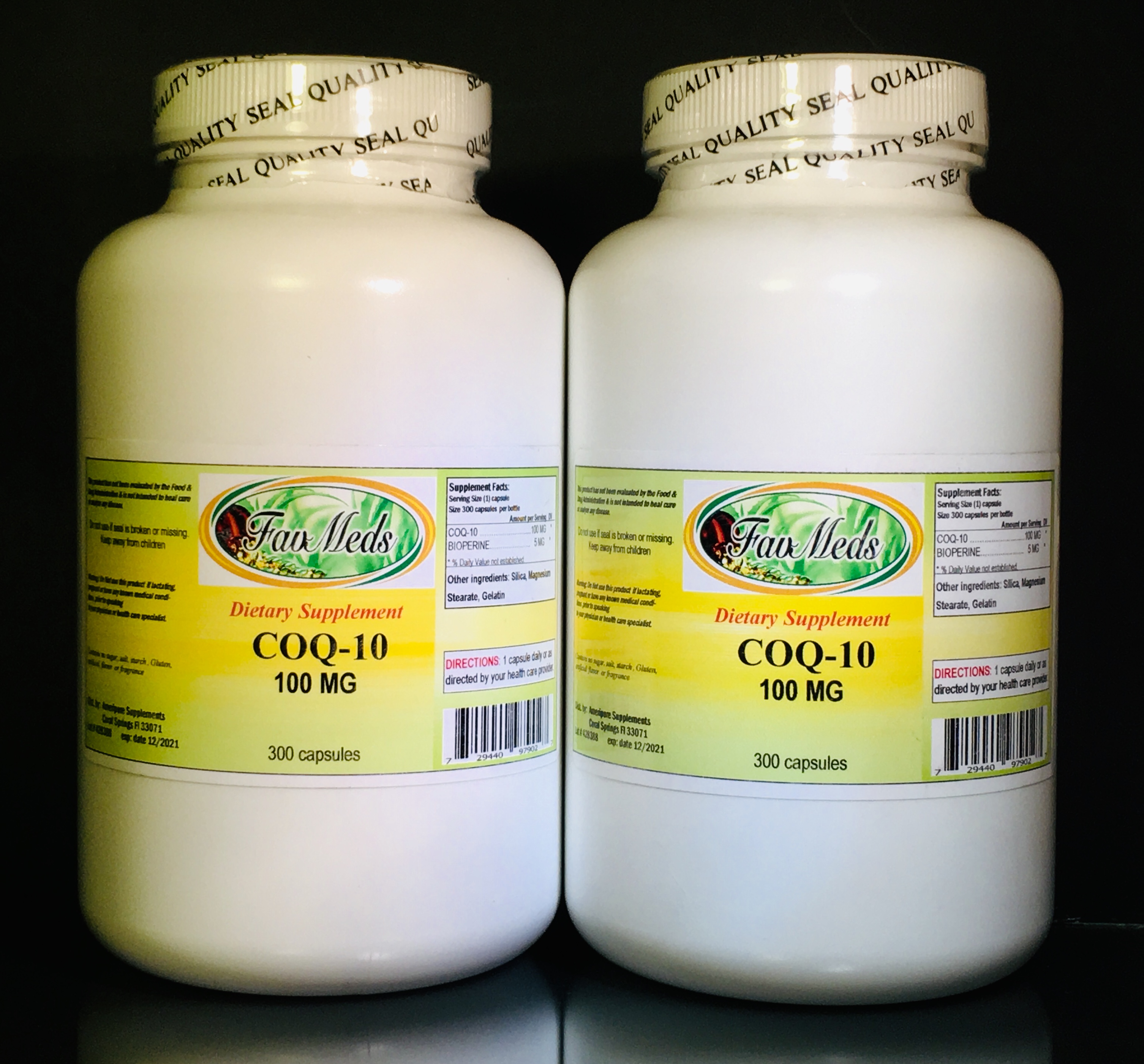 CoQ-10 100mg - 600 (2x300) capsules